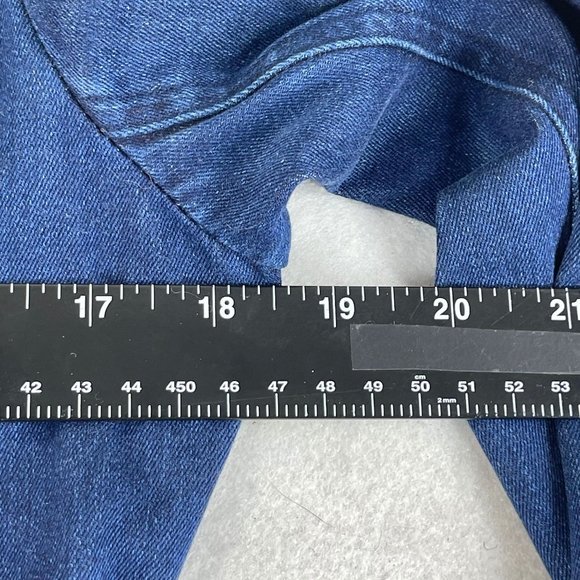 NWOT Vintage LIZ CLAIBORNE Lizwear Women 2 Petite Blue Denim Lined Jacket Blazer - Picture 6 of 13